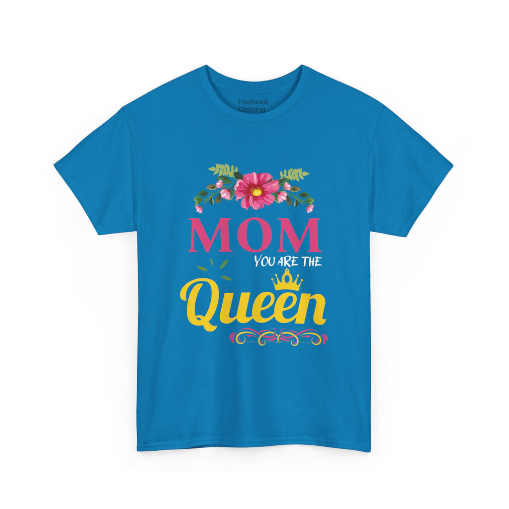 Mom T-Shirt – Mom You Are the Queen – Floral Design