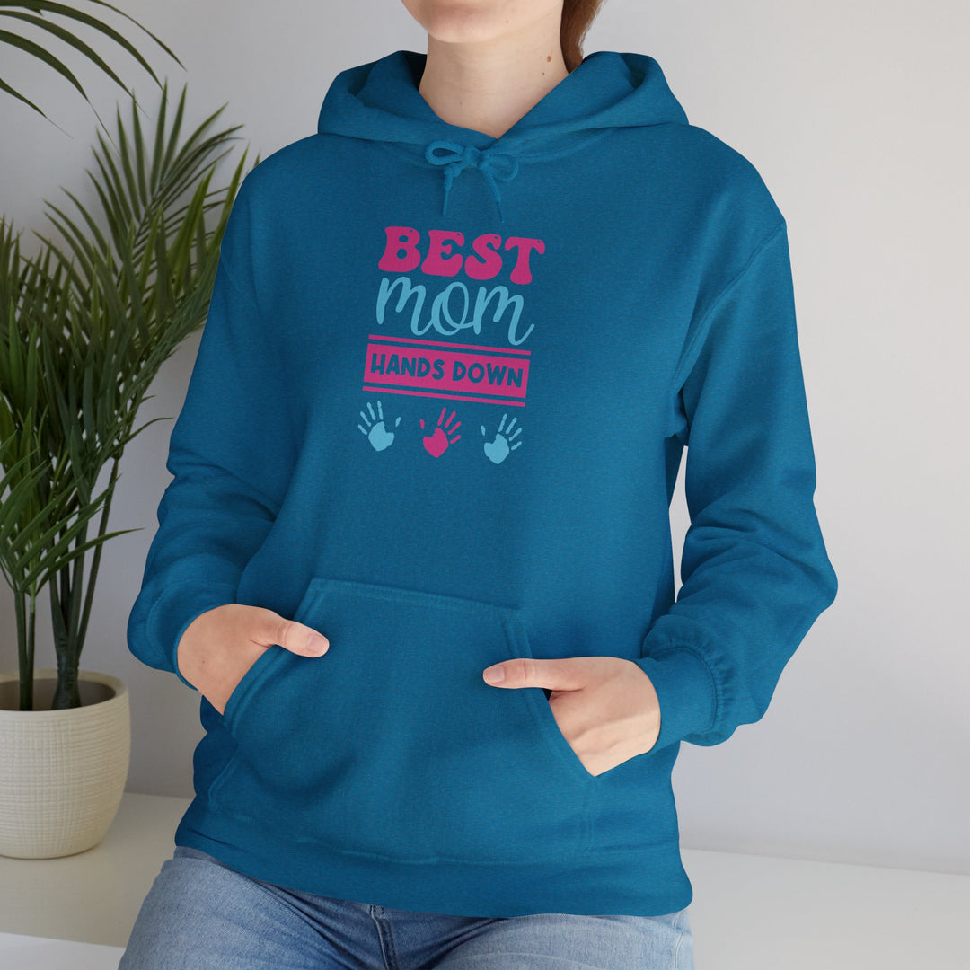 Mom's Unisex Hooded Sweatshirt - Best Mom Hands Down Design