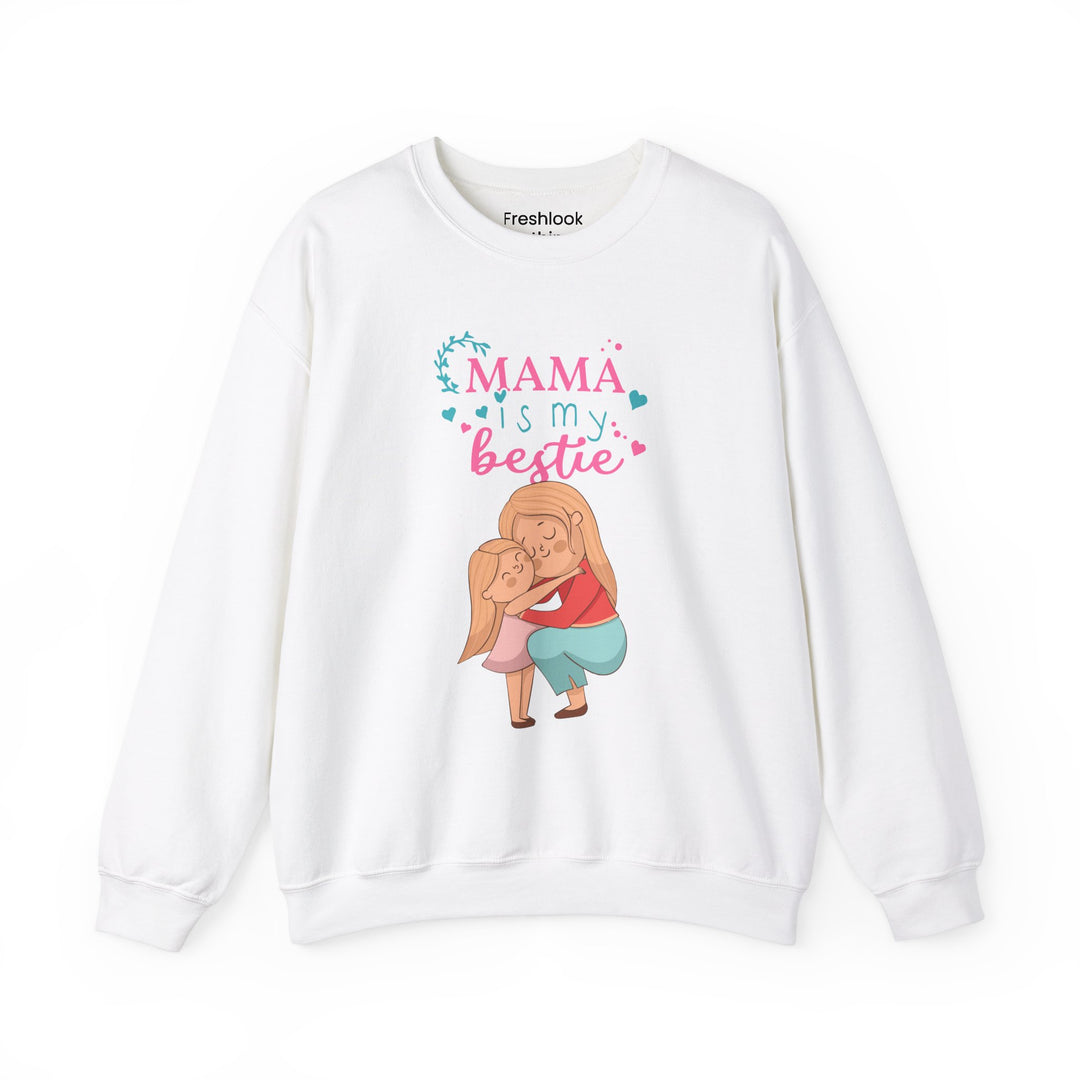 Mom's Sweatshirt - Mama Is My Bestie Design