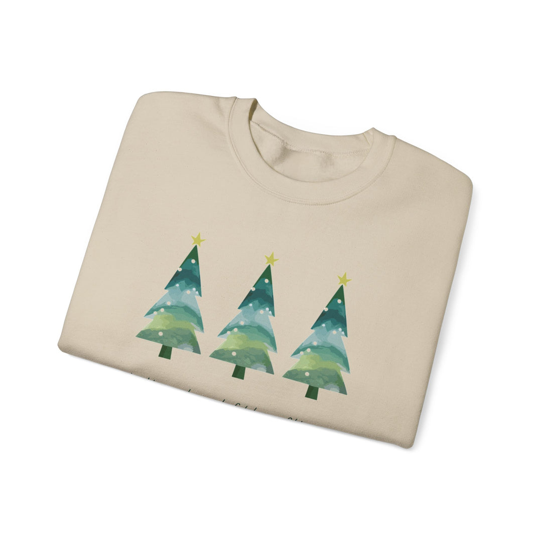 Christmas Tree Crewneck Sweatshirt — Cozy Holiday Trees Design