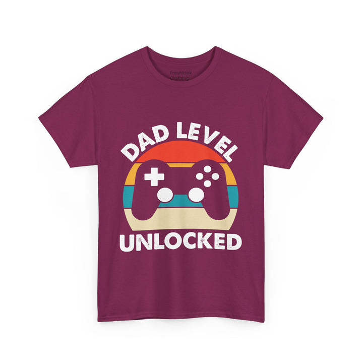 Dad's T-Shirt - Dad Level Unlocked Design