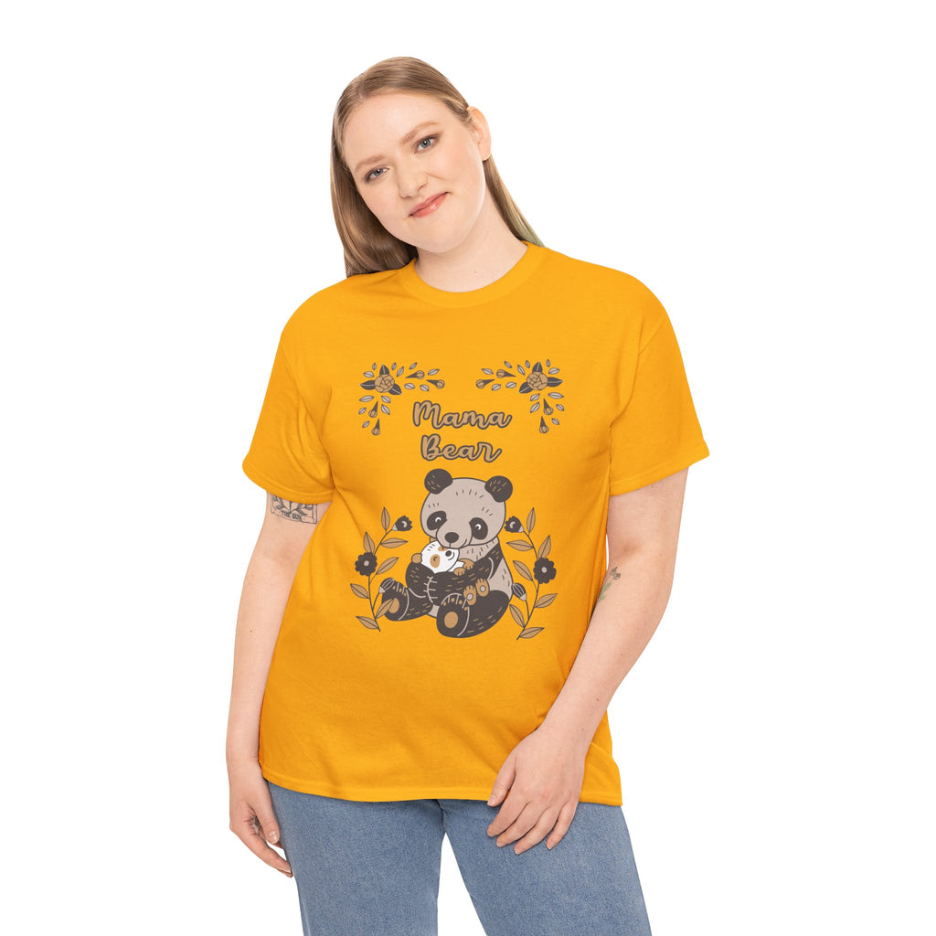 Mom T-Shirt - Mama Bear with Cute Panda Design