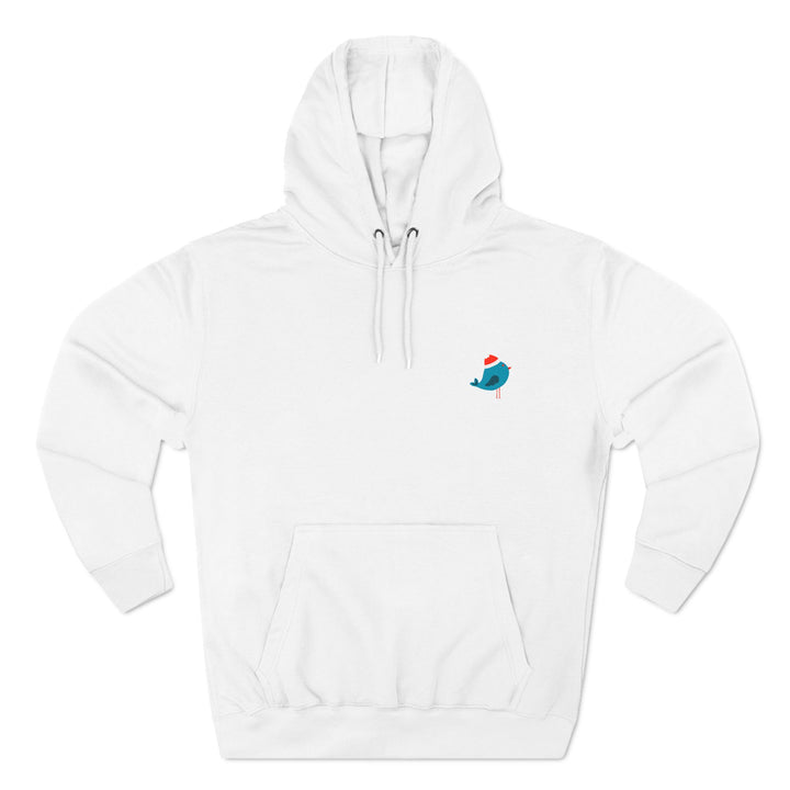 Cute Bird Three-Panel Fleece Hoodie - Cozy and Fun Sweatshirt for All Occasions