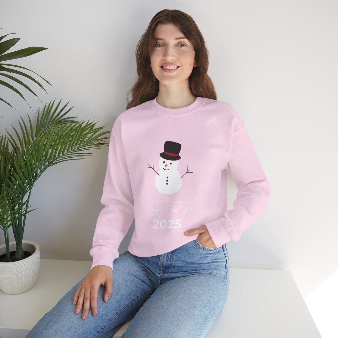 Christmas Snowman 2025 Crewneck Sweatshirt - "Merry Christmas and Happy New Year"