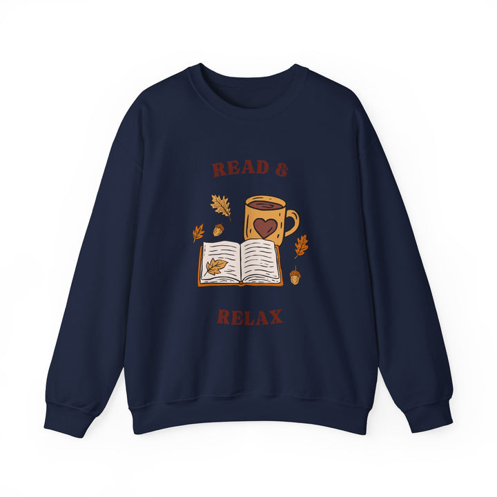 Read & Relax Sweatshirt — Cozy Book Lover Crewneck