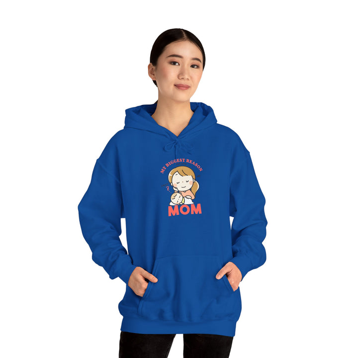 Mom's Hooded Sweatshirt – My Biggest Reason for Living Calls Me Mom Design