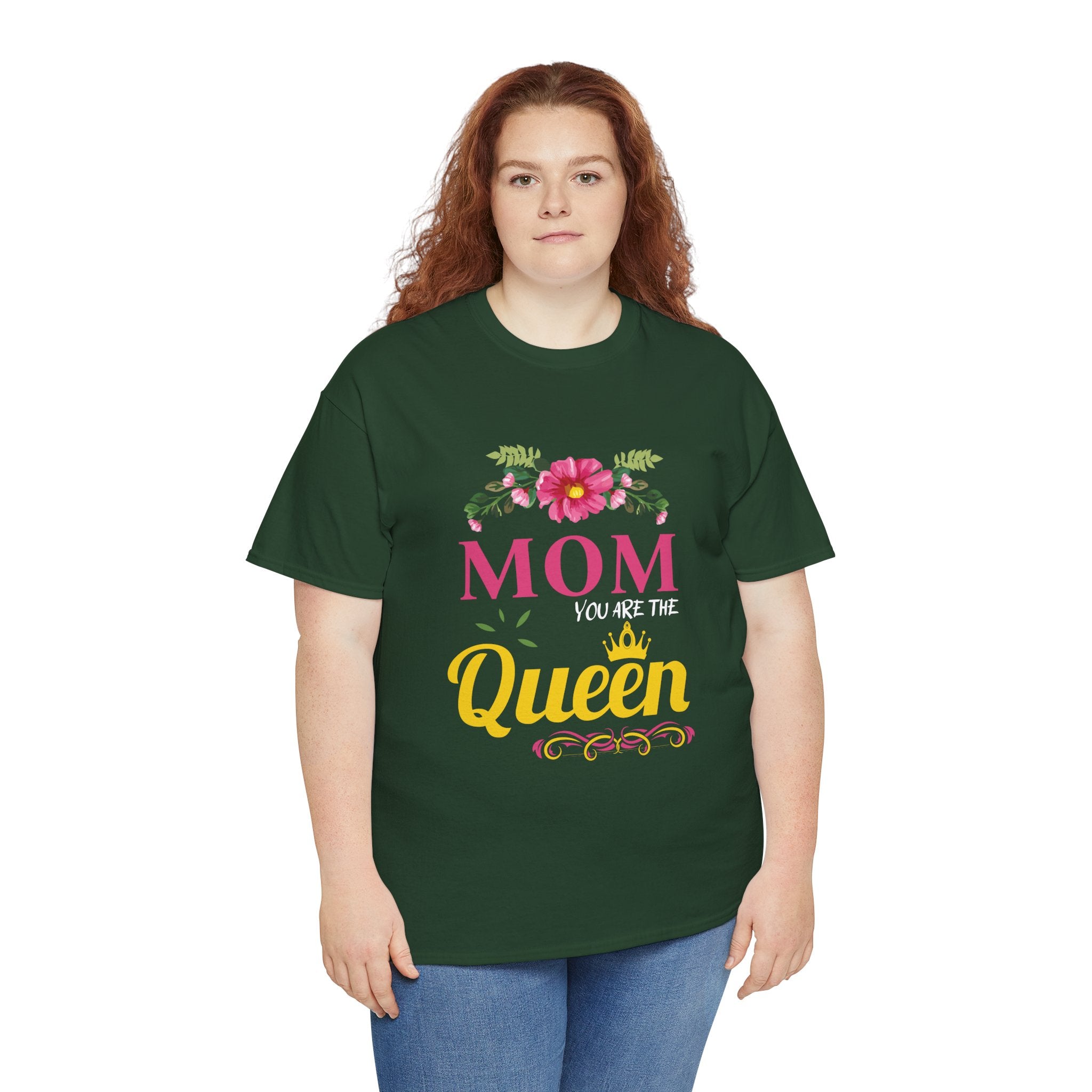 Mom T-Shirt – Mom You Are the Queen – Floral Design