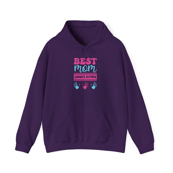 Mom's Unisex Hooded Sweatshirt - Best Mom Hands Down Design