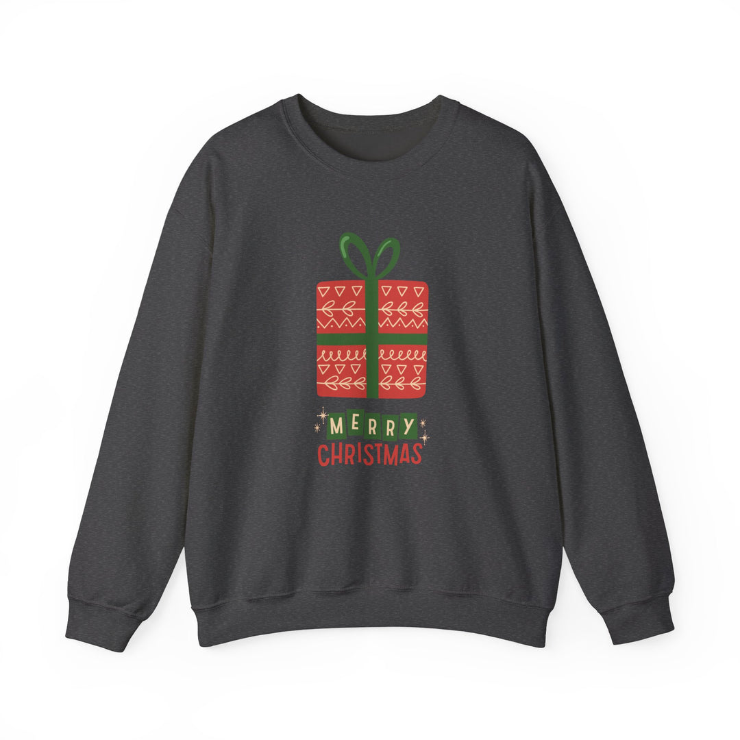 Christmas Present Sweatshirt – 'Merry Christmas' Holiday Crewneck