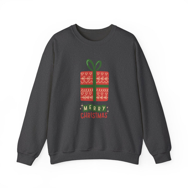 Christmas Present Sweatshirt – 'Merry Christmas' Holiday Crewneck