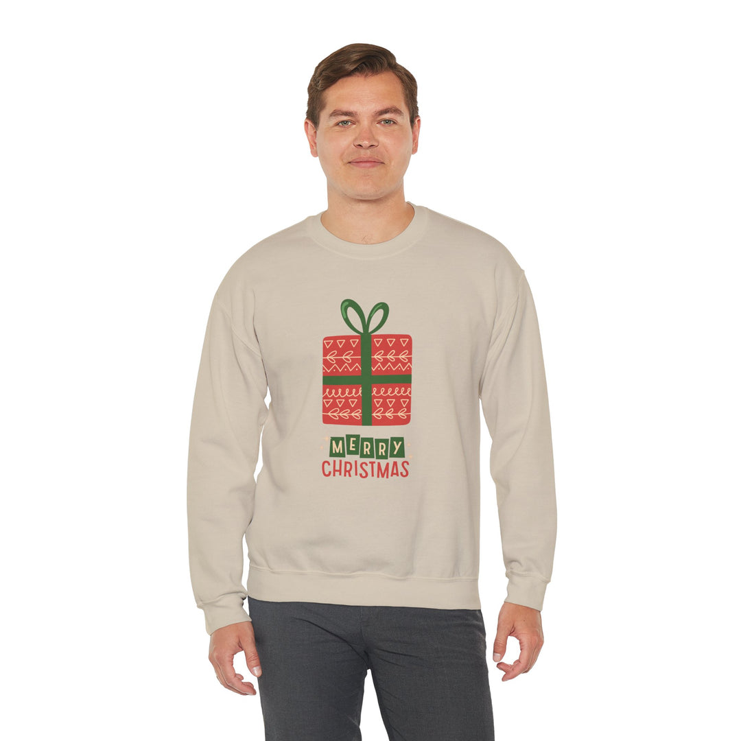 Christmas Present Sweatshirt – 'Merry Christmas' Holiday Crewneck