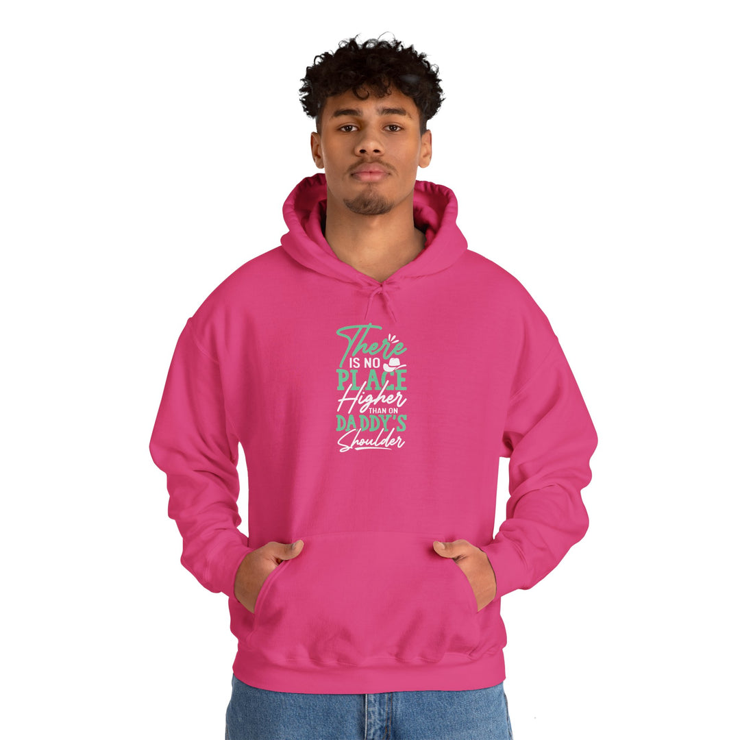 Dad’s Hooded Sweatshirt – There's No Place Like Daddy's Shoulder Design