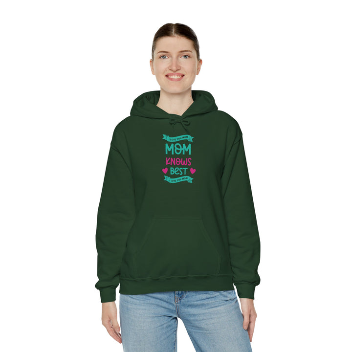 Mom's Hooded Sweatshirt – MOM Knows Best Design