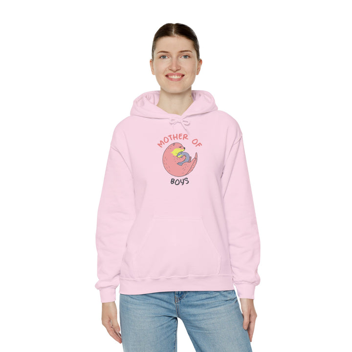 Mom's Unisex Hooded Sweatshirt - Mother of Boys Design