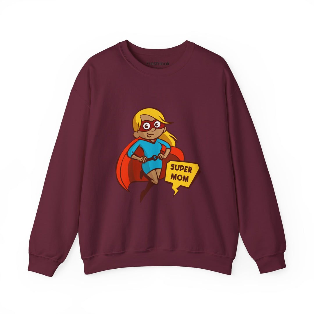 Mom's Sweatshirt - Super Mom - Perfect Gift for Mother's Day Design