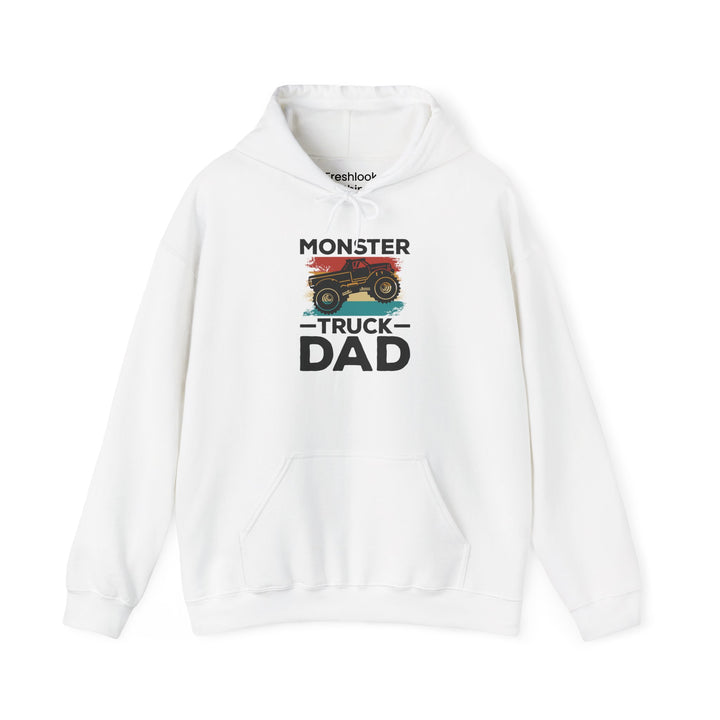 Dad’s Hooded Sweatshirt – Monster Truck Dad Design