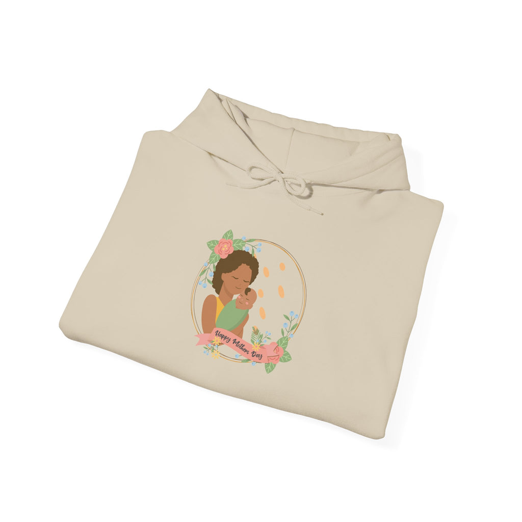 Mom's Unisex Hooded Sweatshirt - Happy Mother's Day - Cozy Floral Art Design