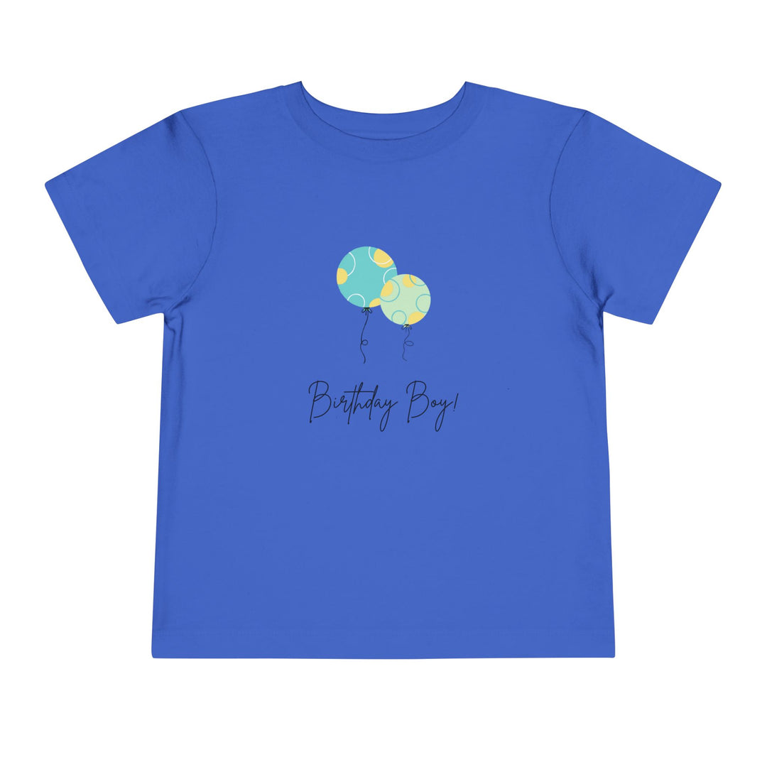 Toddler Tee — "Birthday Boy" Balloon Graphic