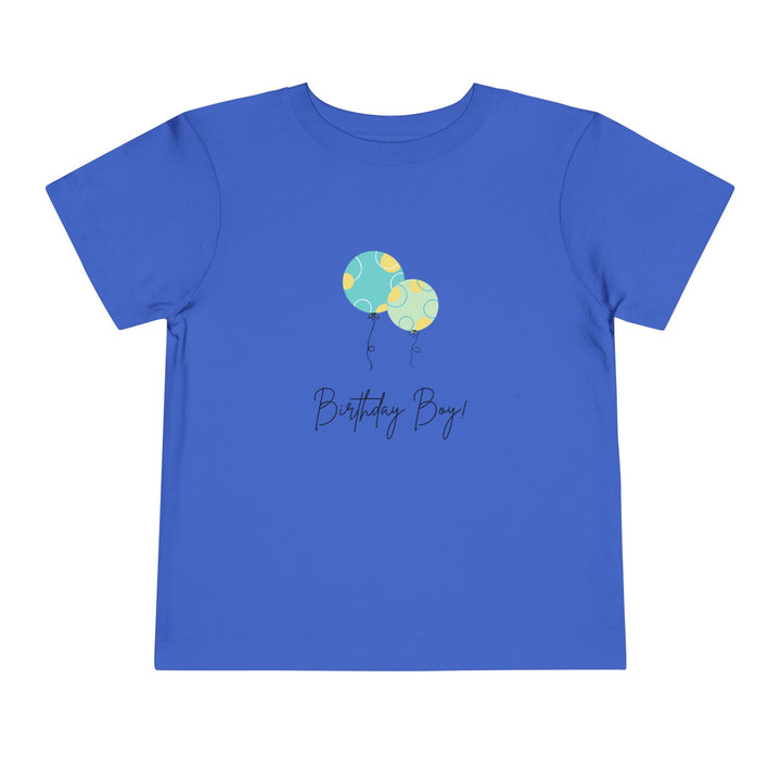 Toddler Tee — "Birthday Boy" Balloon Graphic
