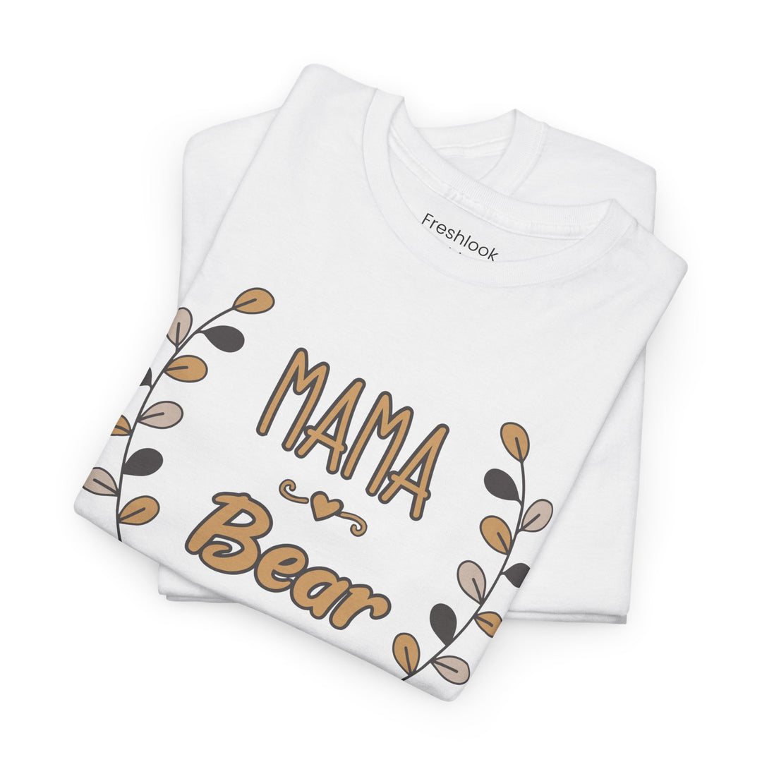 Mom T-Shirt - Mama Bear Design - Cute Bear Family Graphic T-Shirt