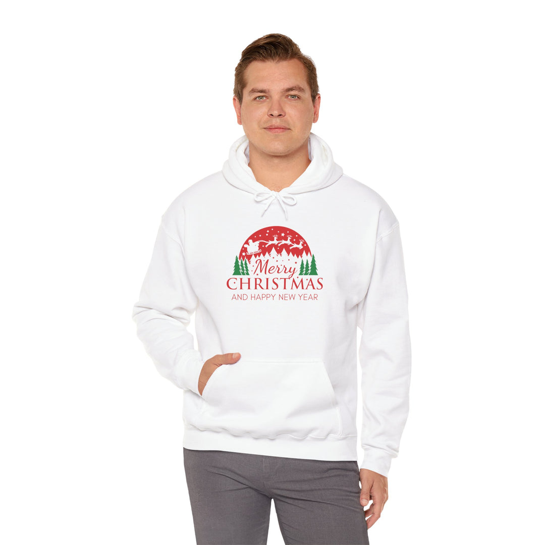 Merry Christmas Hoodie - Festive Red & Green Holiday Sweatshirt