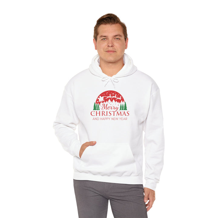 Merry Christmas Hoodie - Festive Red & Green Holiday Sweatshirt