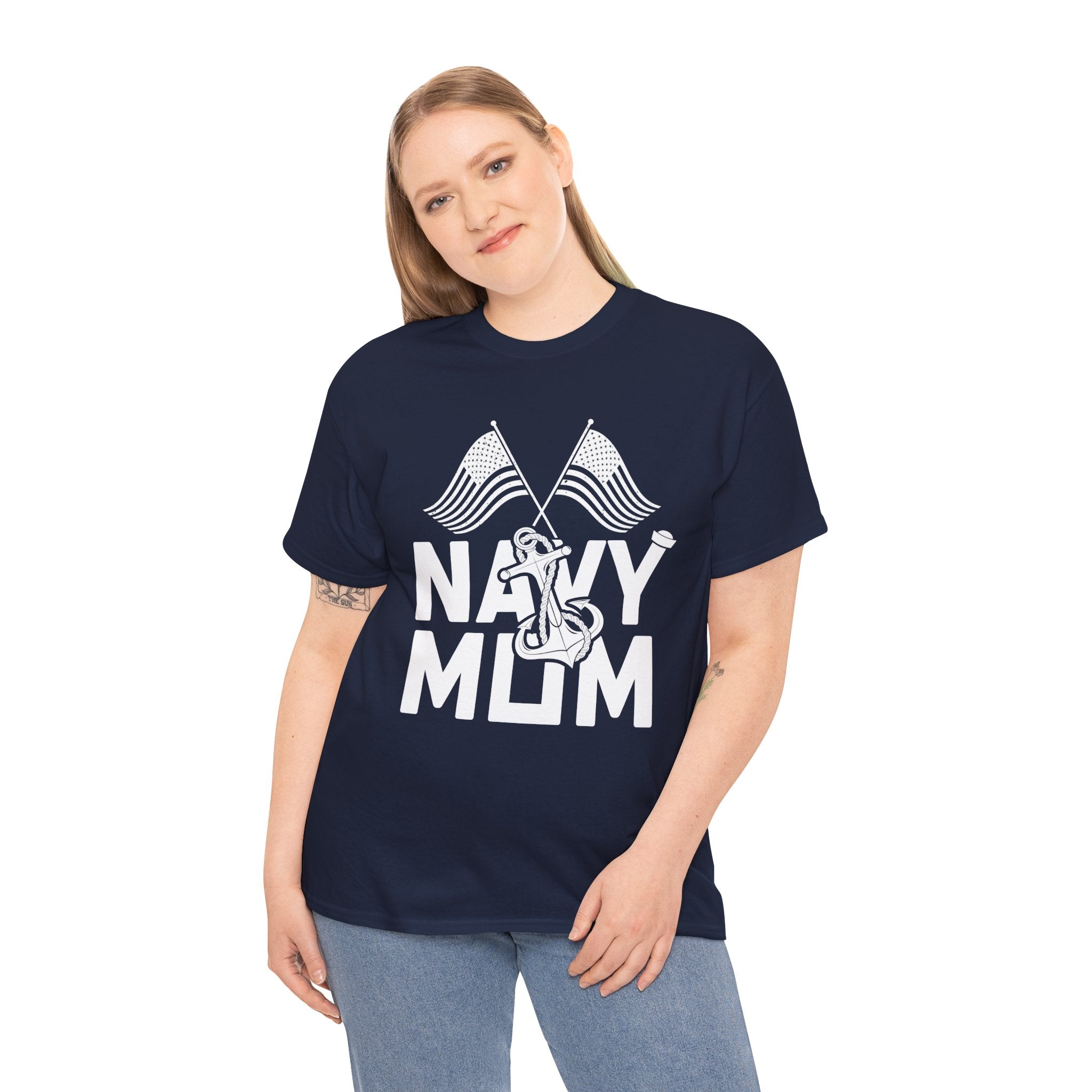 Mom T-Shirt – Navy Mom Design