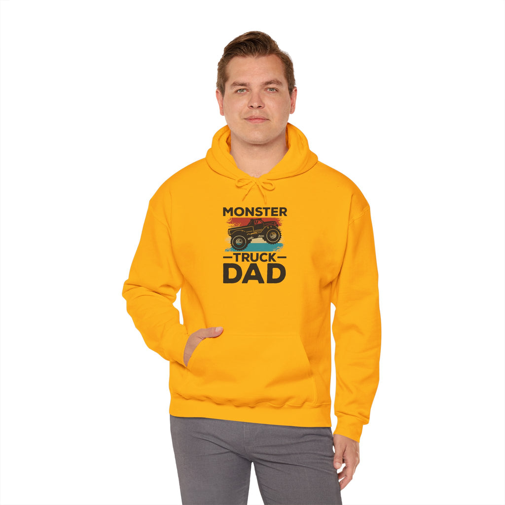 Dad’s Hooded Sweatshirt – Monster Truck Dad Design