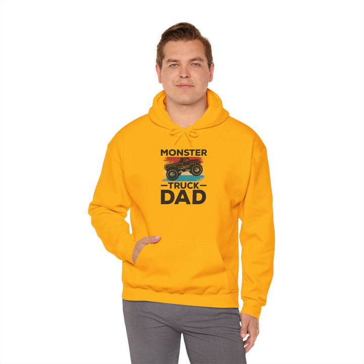 Dad’s Hooded Sweatshirt – Monster Truck Dad Design