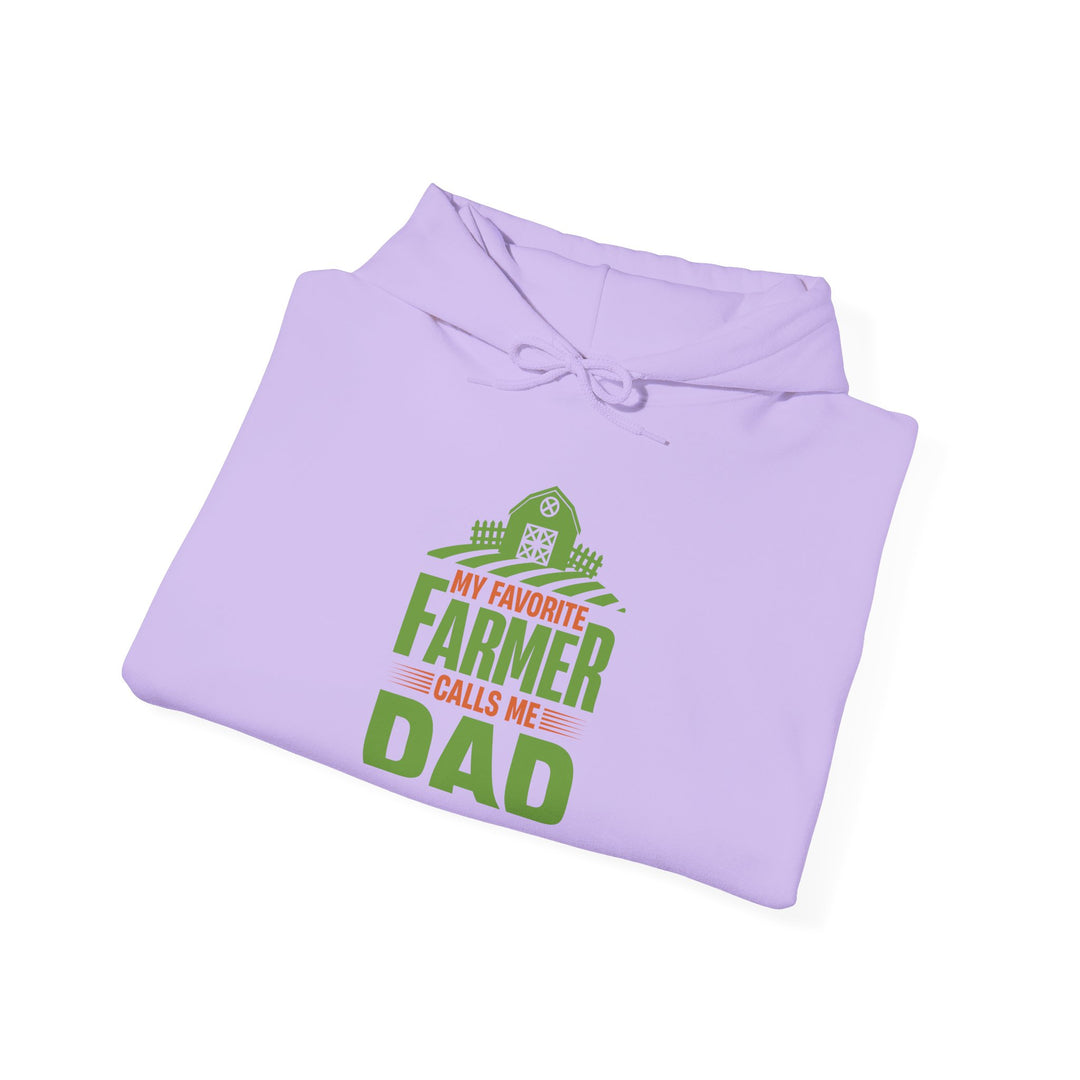 Dad’s Hooded Sweatshirt – My Favorite Farmer Calls Me Dad Design