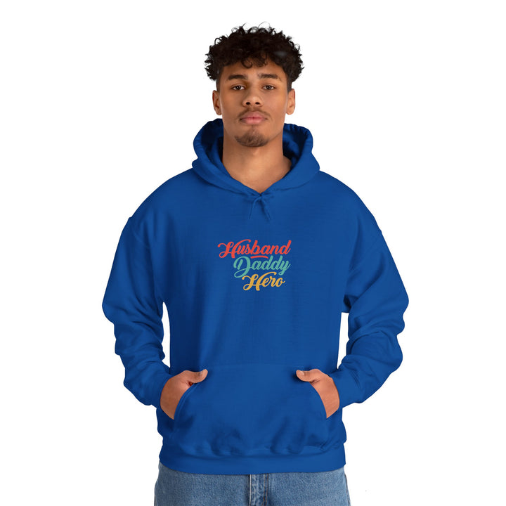 Dad’s Hooded Sweatshirt – Husband Daddy Hero Design