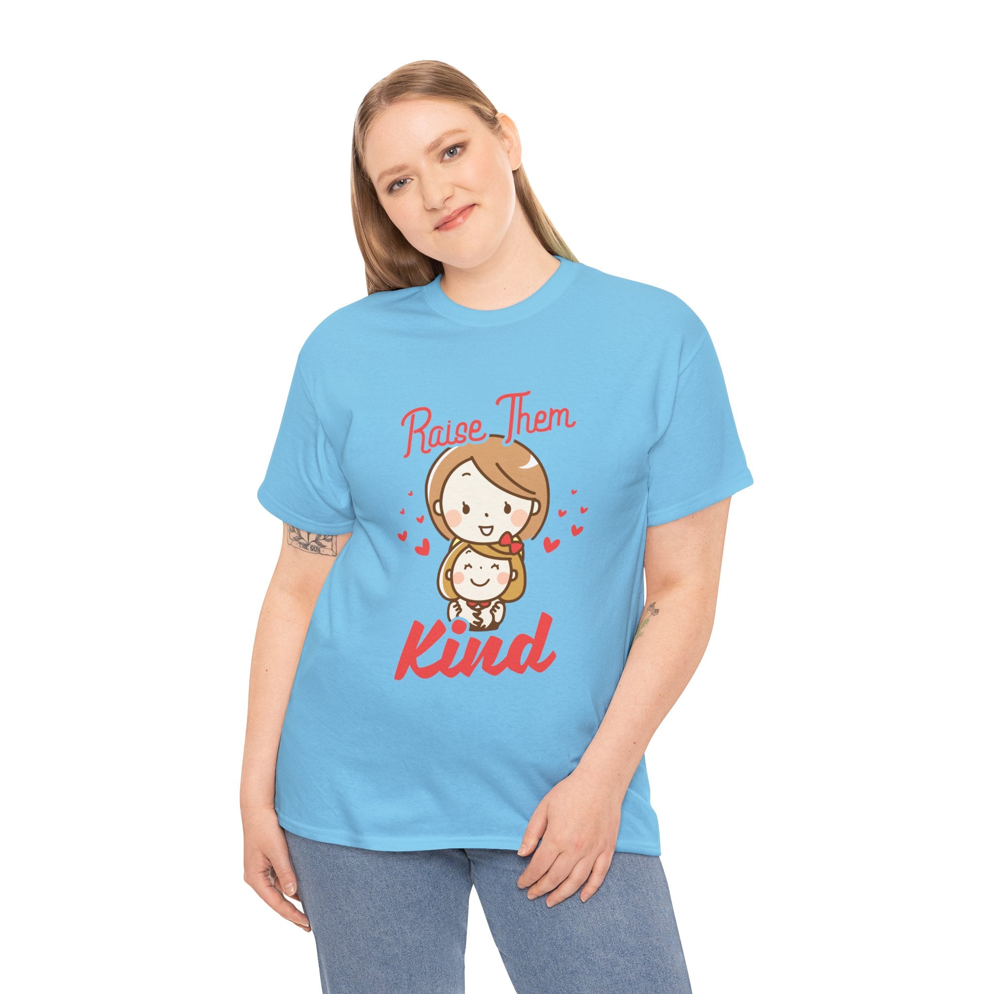 Mom T-Shirt – Raise Them Kind – Sweet Family Love Design