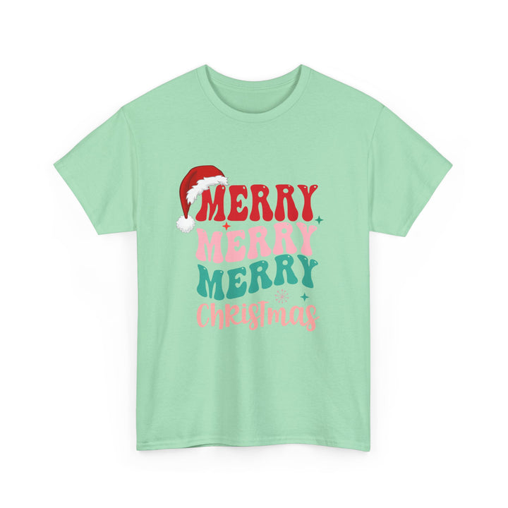 Merry Christmas Unisex Heavy Cotton Tee - Festive Holiday Shirt