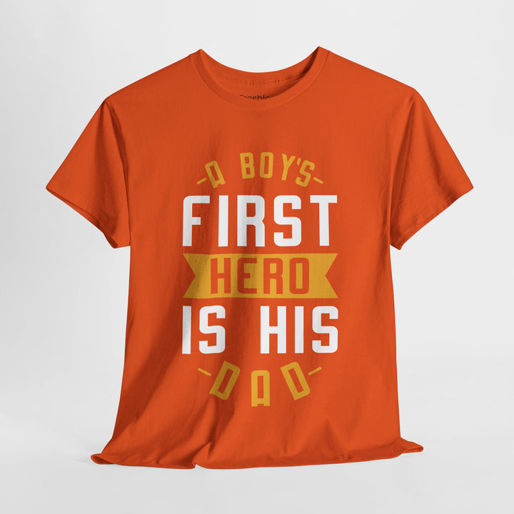 Dad's T-Shirt - A Boy's First Hero is His Dad Design