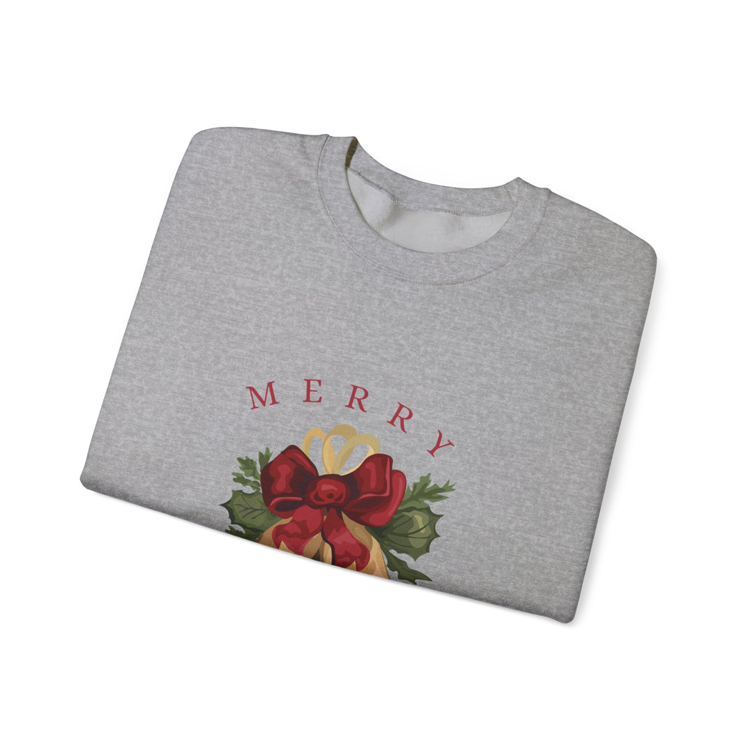Christmas Bells Crewneck Sweatshirt — "Merry Christmas" Holiday Pullover