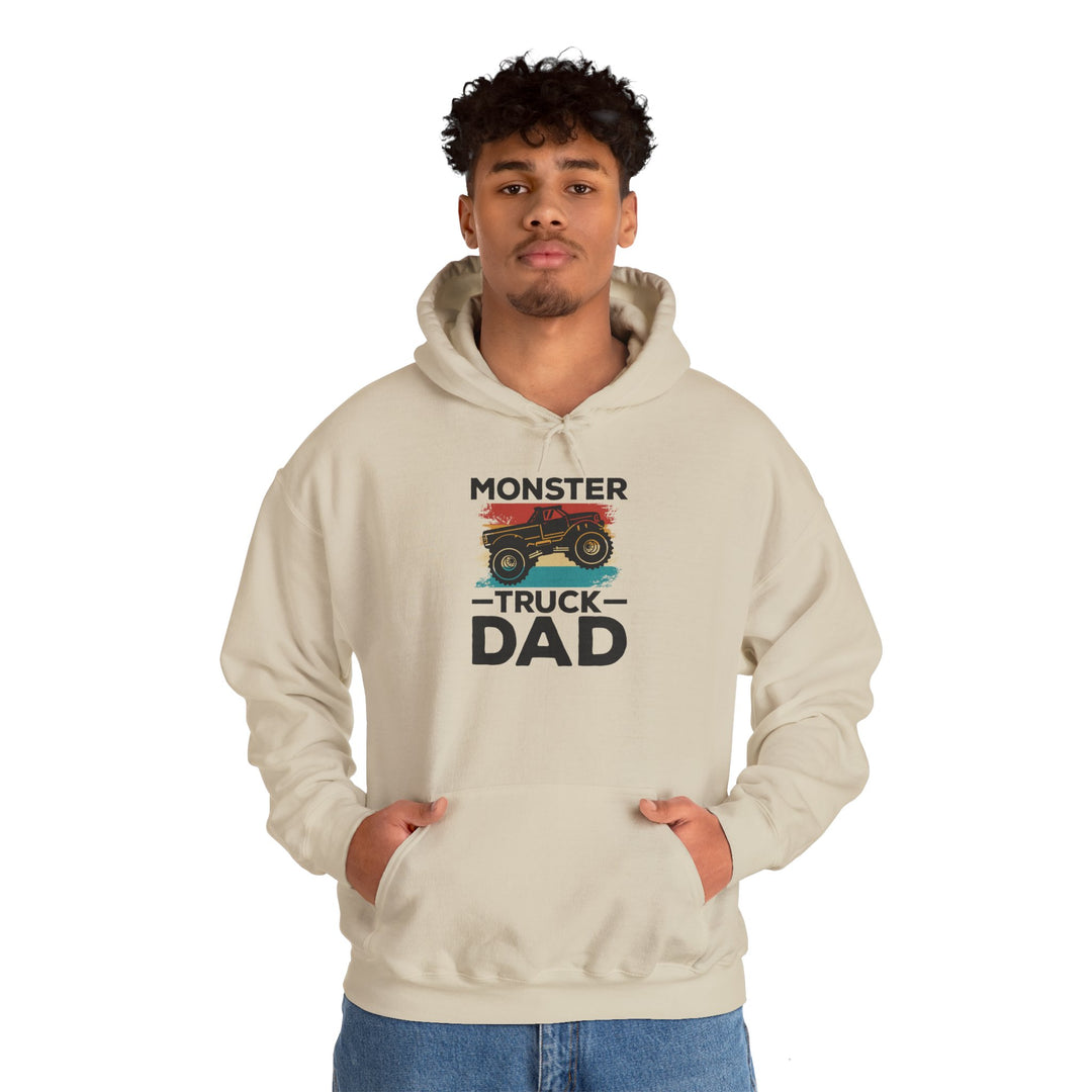 Dad’s Hooded Sweatshirt – Monster Truck Dad Design