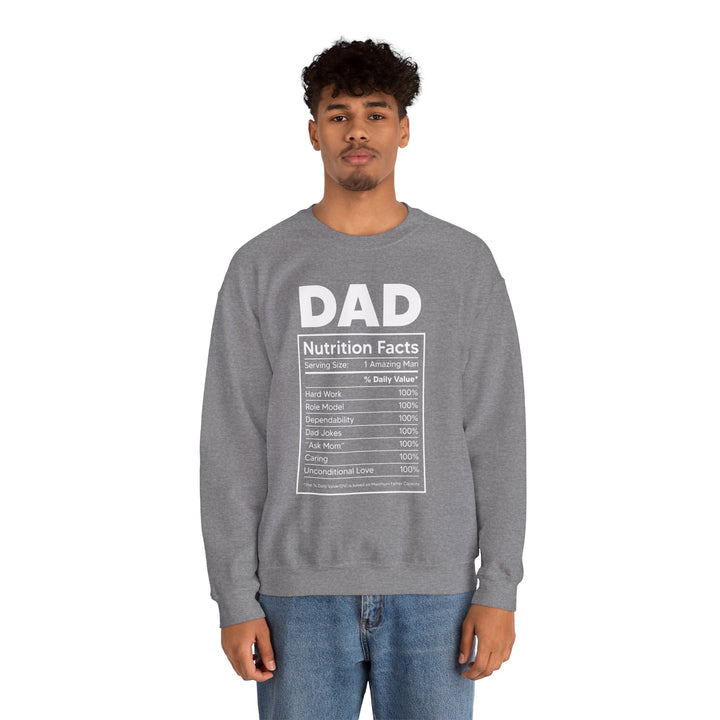 Dad’s Sweatshirt – Dad Nutrition Facts Design