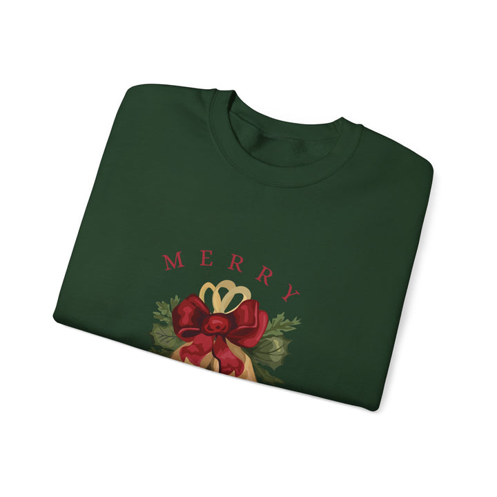 Christmas Bells Crewneck Sweatshirt — "Merry Christmas" Holiday Pullover