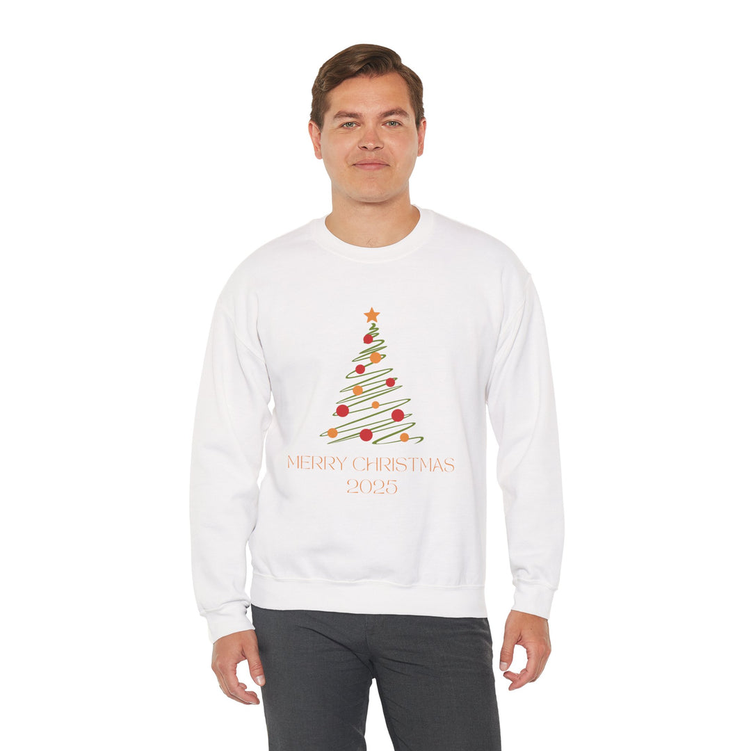 Christmas Tree Crewneck Sweatshirt – "Merry Christmas 2025" Holiday Sweater