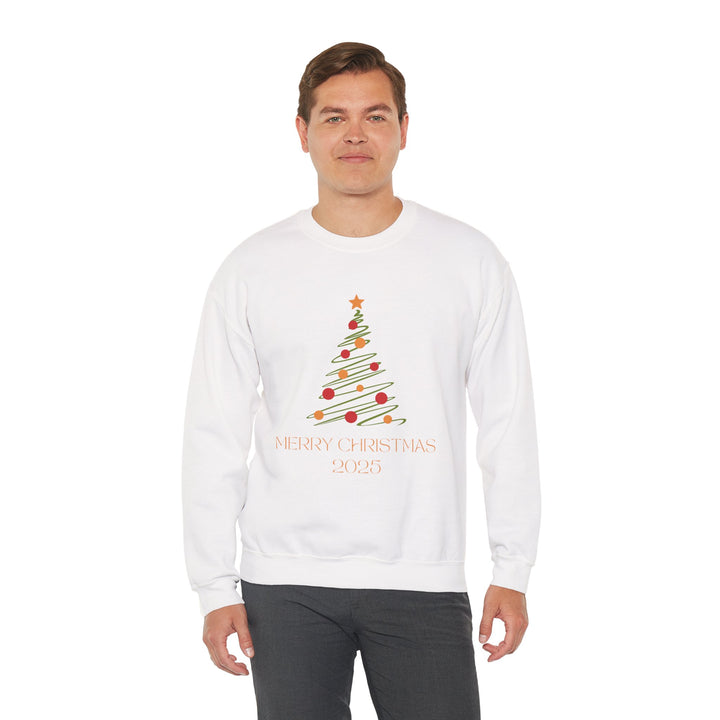 Christmas Tree Crewneck Sweatshirt – "Merry Christmas 2025" Holiday Sweater