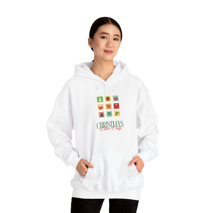 Christmas Cheer Hoodie — Festive Gift Icon Grid with "Christmas Every Day" Text