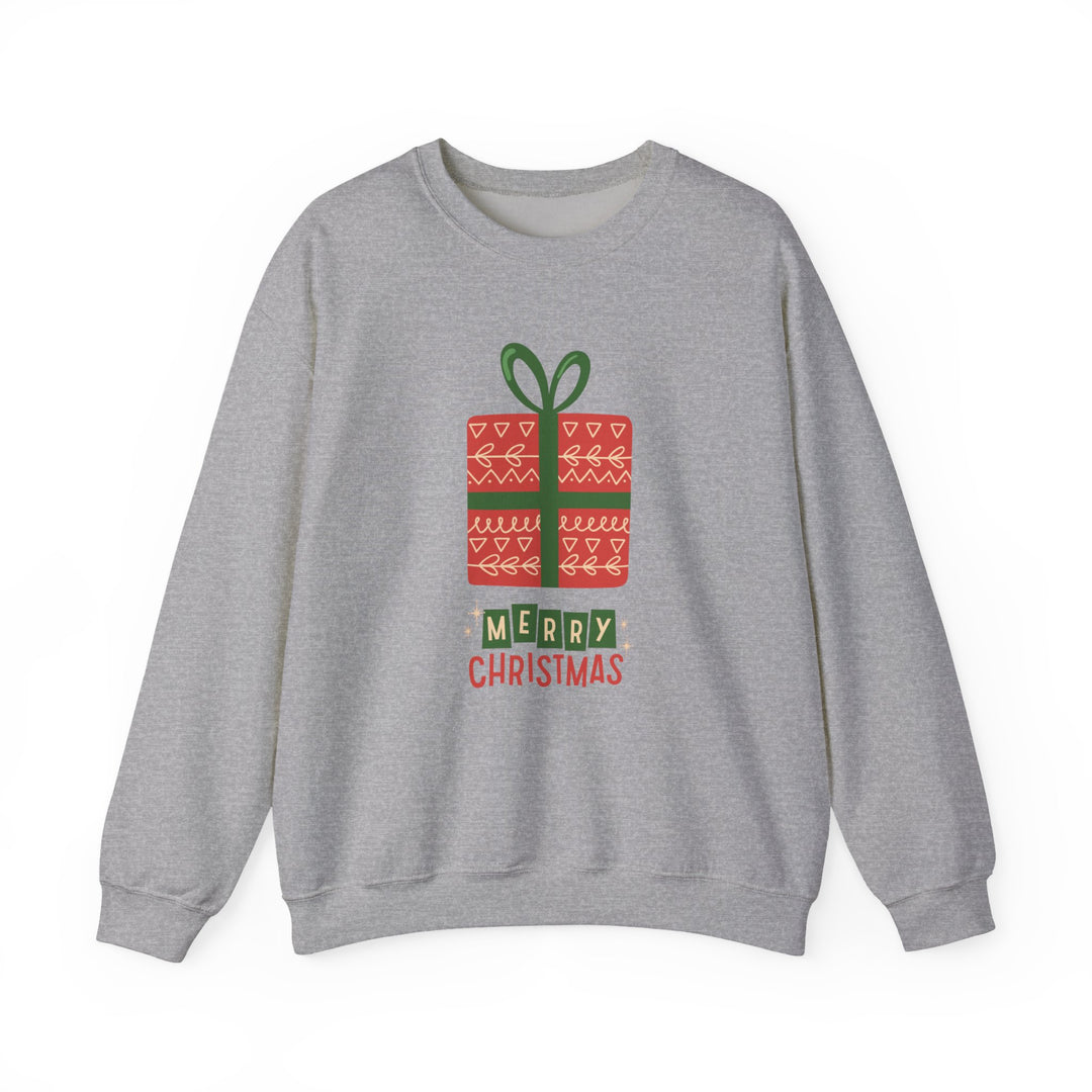Christmas Present Sweatshirt – 'Merry Christmas' Holiday Crewneck