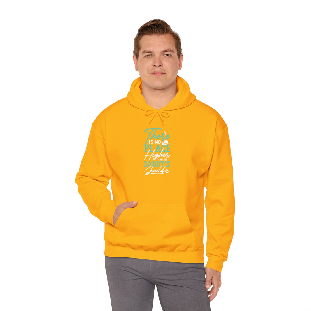 Dad’s Hooded Sweatshirt – There's No Place Like Daddy's Shoulder Design