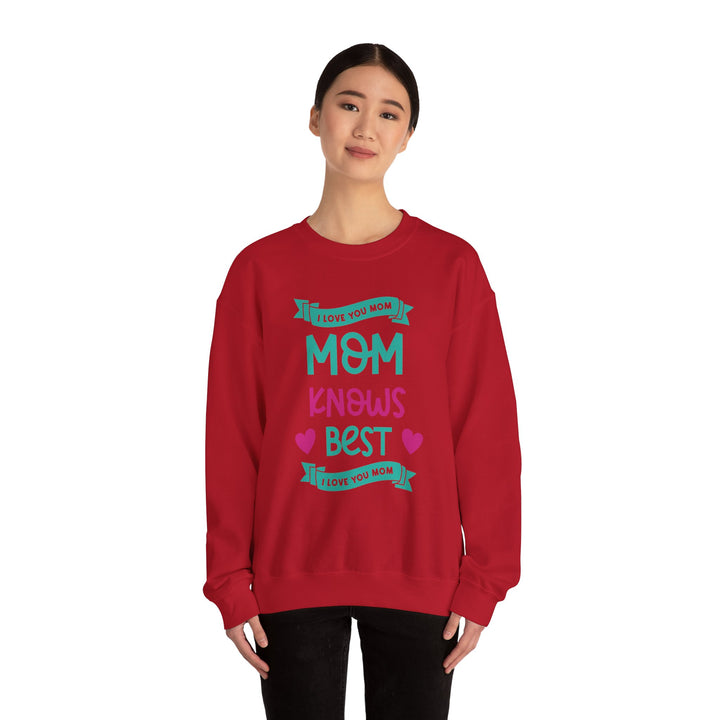 Mom's Sweatshirt - I Love You Mom Design