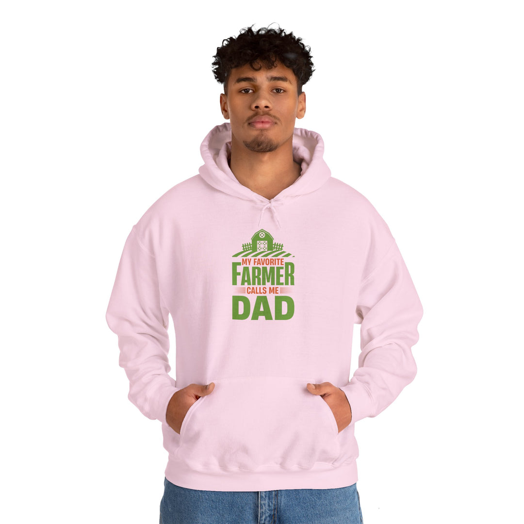 Dad’s Hooded Sweatshirt – My Favorite Farmer Calls Me Dad Design