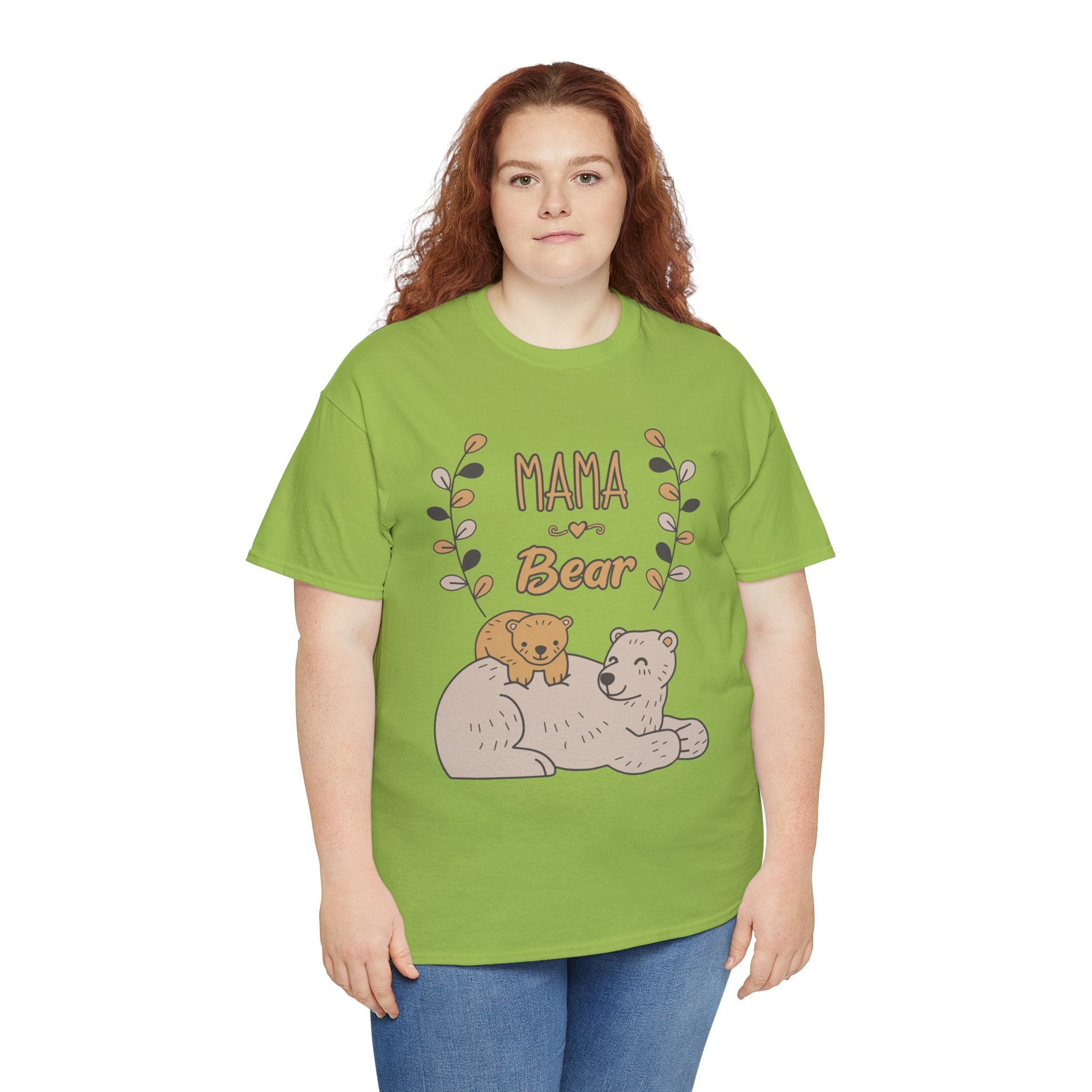 Mom T-Shirt - Mama Bear Design - Cute Bear Family Graphic Tee