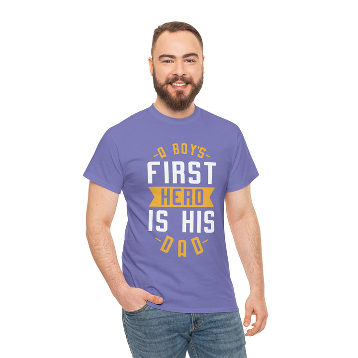 Dad's T-Shirt - A Boy's First Hero is His Dad Design