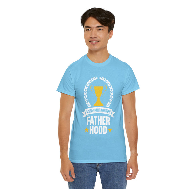 Dad's T-Shirt - Achievement Unlocked Fatherhood Design