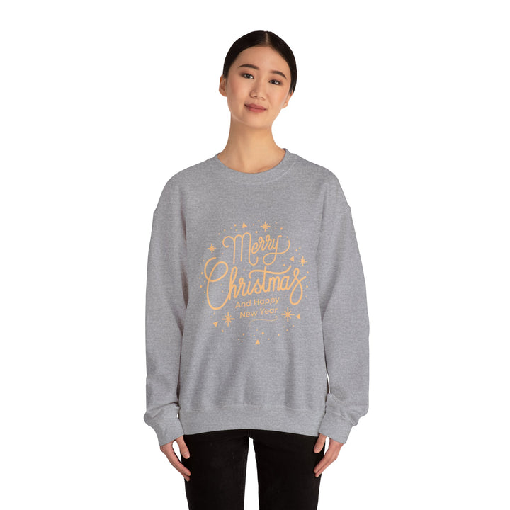 Merry Christmas Crewneck Sweatshirt — Gold Script Holiday Sweater
