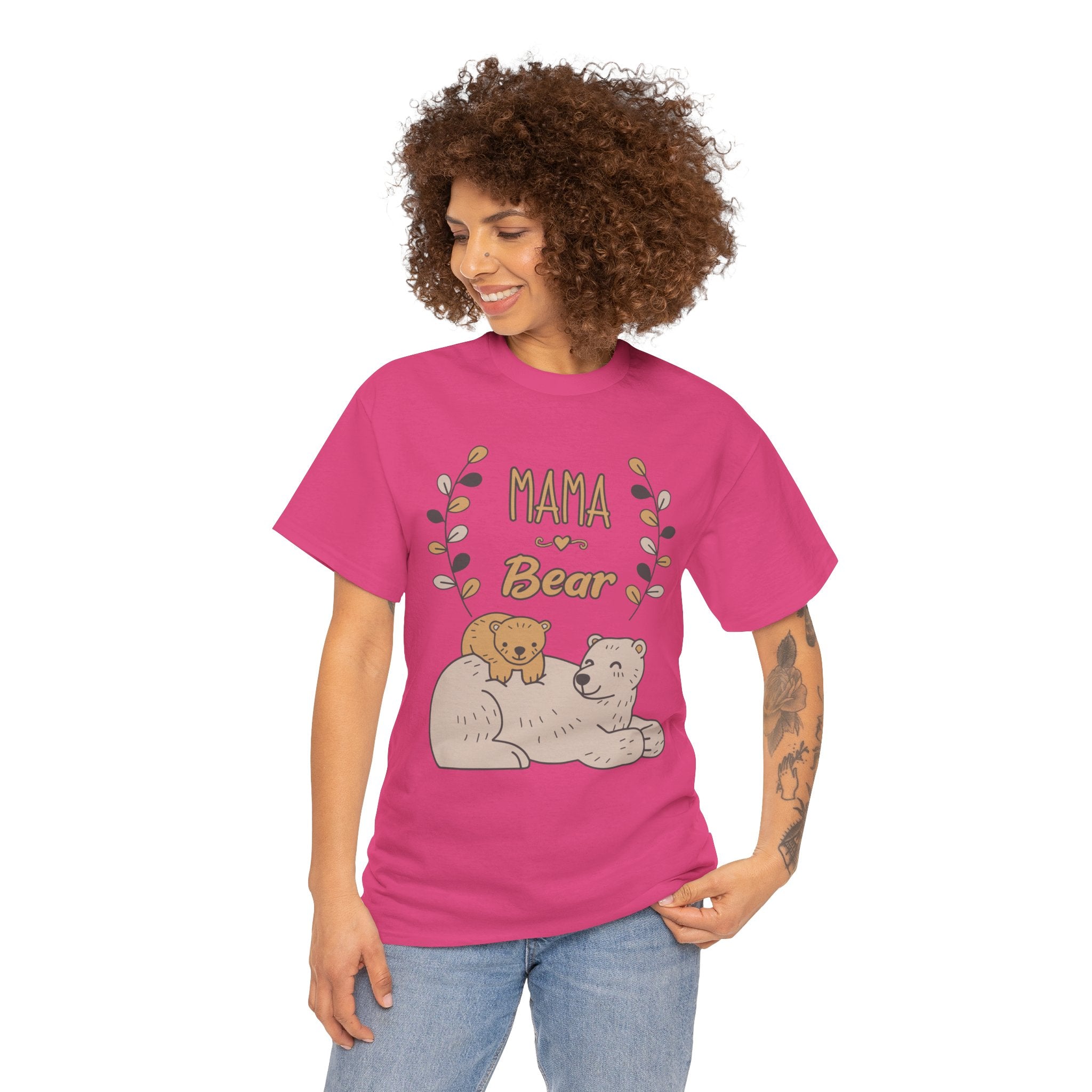 Mom T-Shirt - Mama Bear Design - Cute Bear Family Graphic Tee